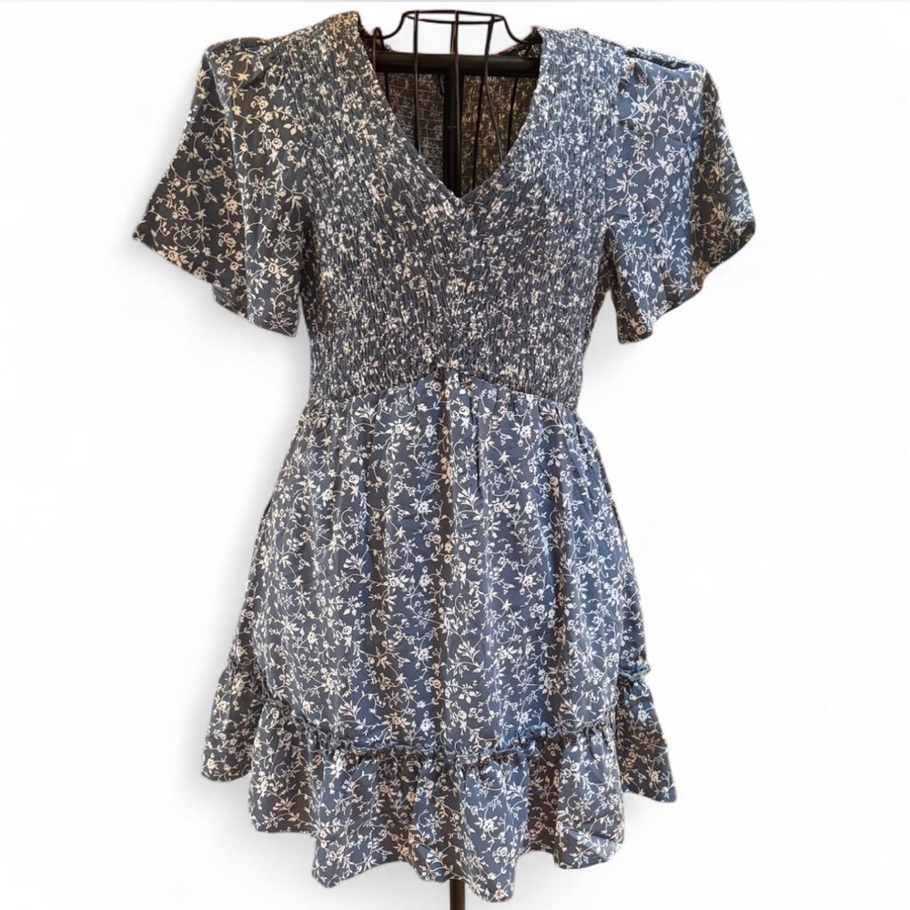 Floral Blue Dress